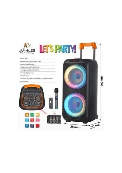 Ndr-1096 Büyük Boy Bluetooth Hoparlör Kablosuz Tekerlekli Taşınabilir Kablosuz Speaker Toplantı Anfi