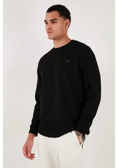 Buratti Regular Fit Bisiklet Yaka Uzun Kollu Erkek Sweat 5901066 Siyah