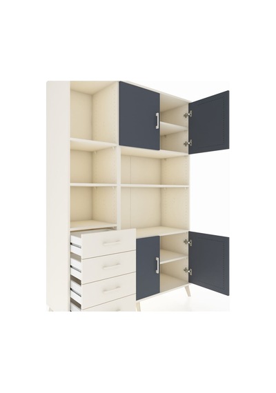 Hyperion Dolap 8 Raflı 4 Çekmeceli 4 Kapaklı 132x44x195 Aytaşı-antrasit/aytaşı Antrasıt/aytası - Aytası Hyperion Dolap 8 Raflı 4 Çekmeceli 4 Kapaklı 132x44x195 Aytaşı-antrasit/aytaşı Antrasıt/aytası - Aytası