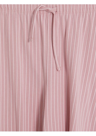 Lcw Dream Pembe Beli Lastikli Çizgili Kadın Şort Pijama Alt