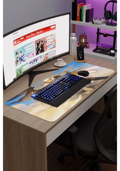 Dehya Genshin Impact Anime Gacha V1 - 90x40 Xxl Gaming Mouse Pad Fare Altlığı