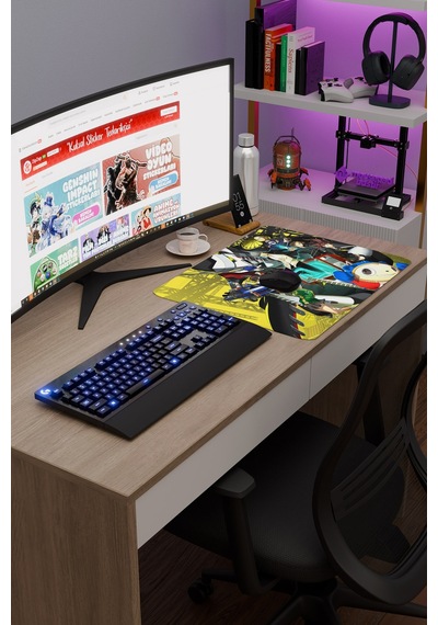 Persona 4 Kaymaz Dikişli Kauçuk Oyuncu Mousepad V1 - 48x40 Xl Gaming Mouse Pad Fare Altlığı