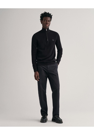 Gant Erkek Siyah Regular Fit Yarım Fermuarlı Kazak-10746 5-siyah