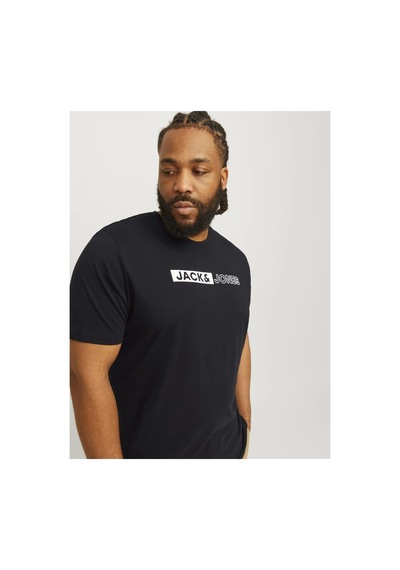 Jack & Jones Plus Tişört Plus Logolu Tişört Black