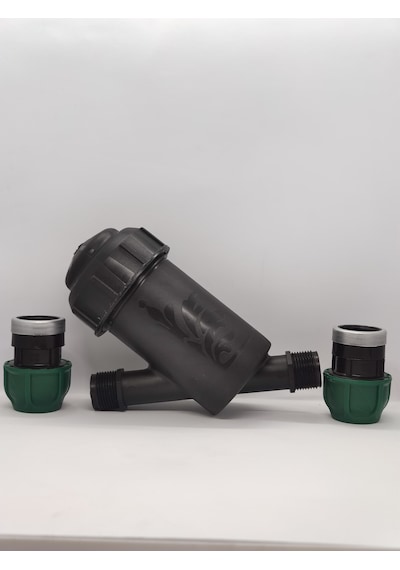 Plastik Damla Sulama Elek Filtre 1'' 32mm 2 Adet Kaplin Adatör