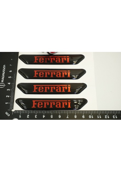 Ferrari Logo Kapı Kenarı Koruma Metalize Damla Desen 3M Band