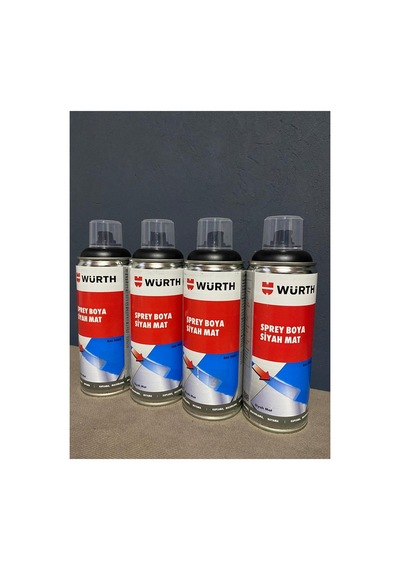 Würth Sprey Boya Siyah Mat 4'lü Siyah Siyah