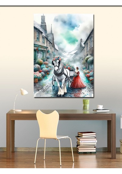 Kanvas Tablo Kral Aslan Ve Yavrusu 100cmx140cm