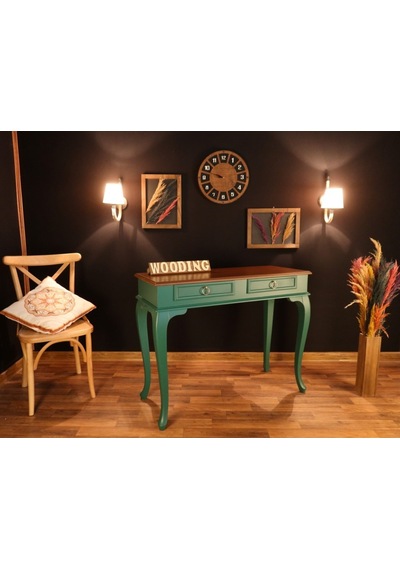 Wooding 120 Cm Çekmeceli Masif Yeşil Ceviz Dresuar (548589918) Yeşil