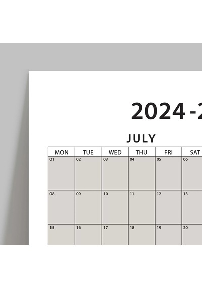 2026 -2027 Akademik Duvar Takvimi, Temmuz Başlangıçlı, Academic Wall Calendar Görseldeki Renk