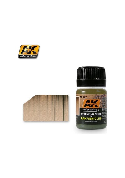 35 Ml. Afrika Korps Çizgi Kirleri Efekti Enamel Maket Boyası, Ak Interactive 067 Standart