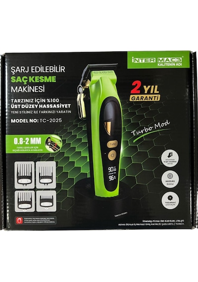 İnter Mac3 Şarj Edilebilir Saç Kesme Makinesi Tarzını İçin %100 Üst Düzey Hassasiyet