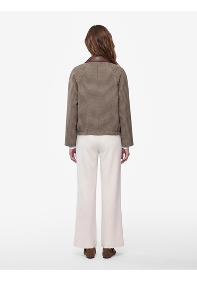 Koton Normal Bel Straight Fit Geniş Paça Kumaş Pantolon Ekru 7wak40130ek
