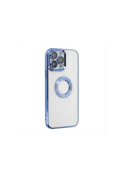 Apple iPhone Uyumlu 12 Pro Lüx Lensli Lazer Silikon Kılıf Kamera Korumalı Açık Mavi