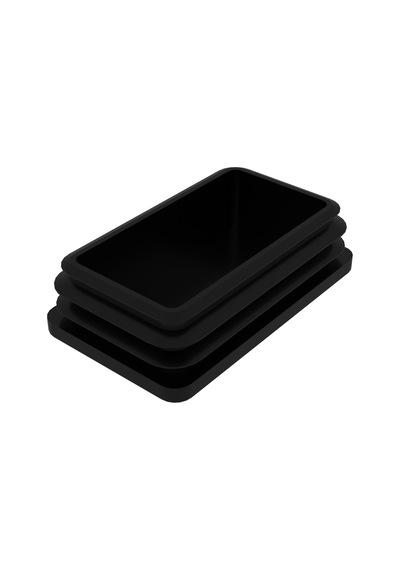 Cateksss 60x100 Mm Profil İçin Kademeli İçe Geçme Profil Tapası, Profil Kapak, Profil Tapa Siyah - 48 Li Paket
