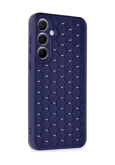 Newface Samsung Galaxy A55 5g Kılıf Petek Silikon Kapak - Lacivert