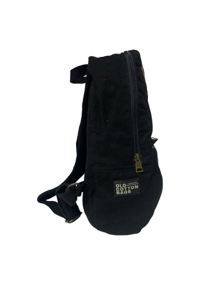 Old Cotton Cargo Kaliteli Tek Bölmeli Vintage Disayn Sırt Gezi Çantası Zermatt Bag 5122 Siyah