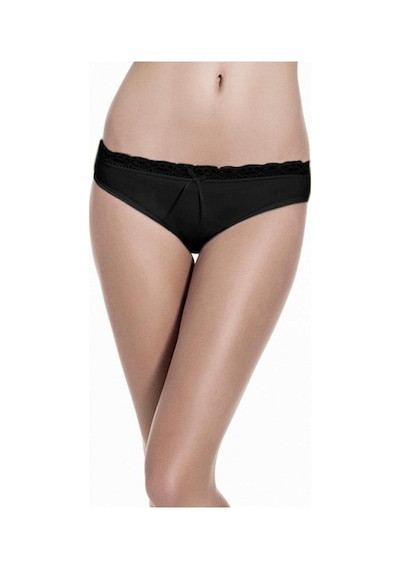 6 Adet Çift Kaplan Bayan Dantelli Bikini Külot 609 Siyah