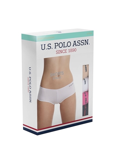 U.S. Polo Assn. U.s Polo Assn. 67004 Kadın 5 Li Kıl Lastiklı Şort -siyah&ten&beyaz&ten&beyaz Siyah