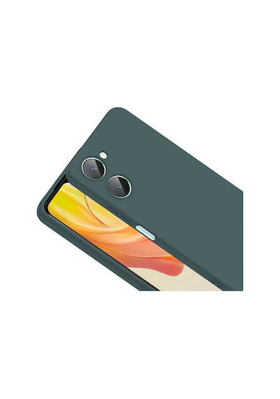 Vivo Y18 Kılıf Yumuşak Silikon Kamera Korumalı Lansman Celikaksesuar Koyu Yeşil