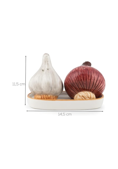 Mio-036 Soğan Sarımsak Motifli 2li Standlı Tuzluk Biberlik Seti Diğer