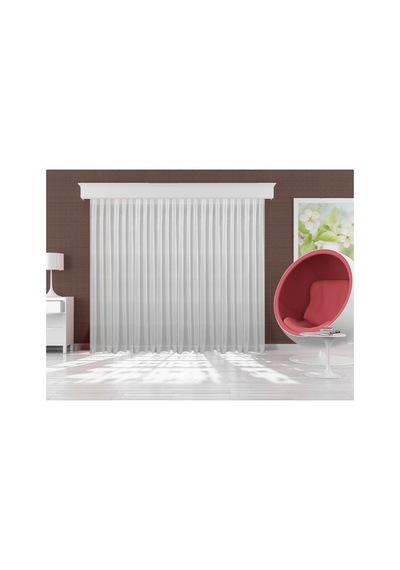 Keten Etekleri Kurşunlu 1-2,5 Normal Pileli 500 X 200 Cm Tül Perde Kırık Beyaz