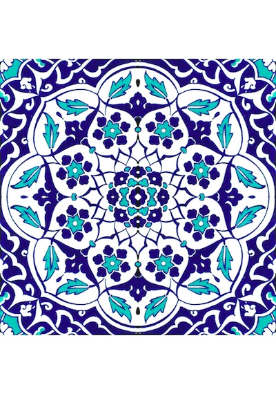 Armada Çini 20x20 Cm Ac 92 Osmanlı Mavi Beyaz Kütahya Çini Karo