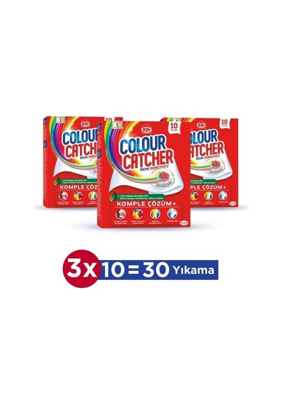 10'lu X 3 Renk Koruyucu Mendil İle Çamaşır Koruma