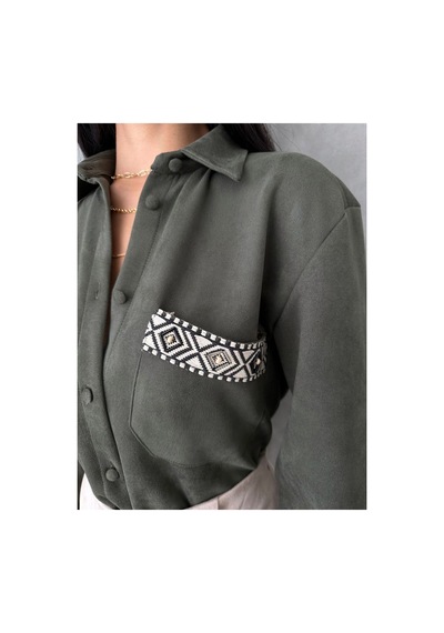 Verymoda Süet Gömlek - F1517 Haki