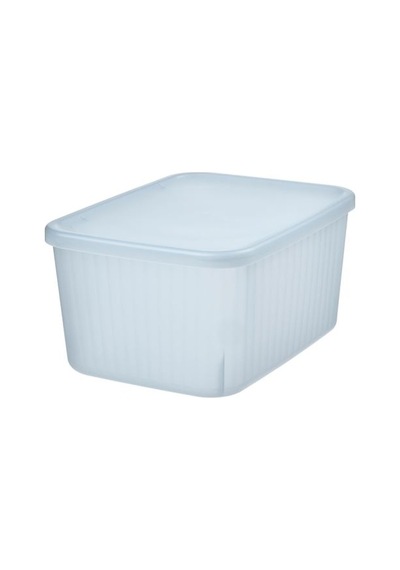 Ikea Rykta Kapaklı Kutu, Şeffaf Gri-mavi, 18x24x12 Cm/3.5 Lt