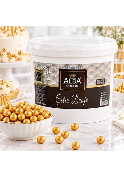 Alba Altın Çıtır Draje 2,5 Kg Pasta Ve Tatlı Süsleme Drajesi