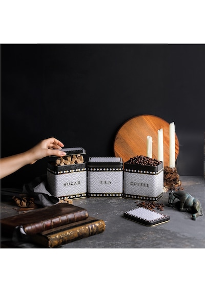 Mosaic Desenli Dikdörtgen Saklama Kabı 3 Lü Set, 8 X 12 Cm Çok Renkli