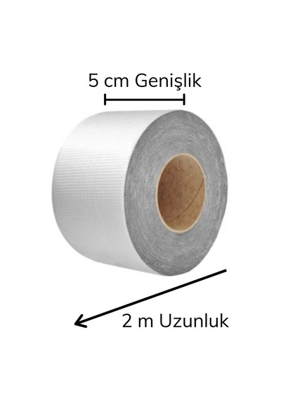 Lb 2 Mt Yüksek Sıcaklık Dayanan Su Geçirmez Çatı Duvar Çatlak Onarıcı Yapışkan Bant Folyo 5 Cm