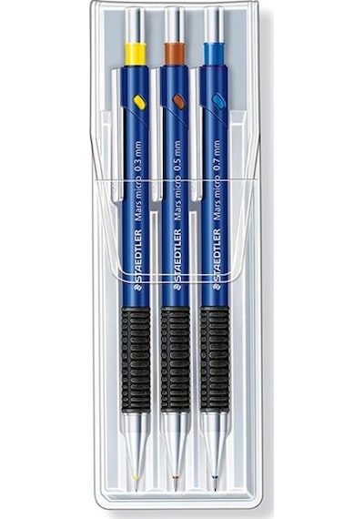 Staedtler Mars Micro Mekanik Versatil Kalem 3'lü Set 0.3-0.5-0.7
