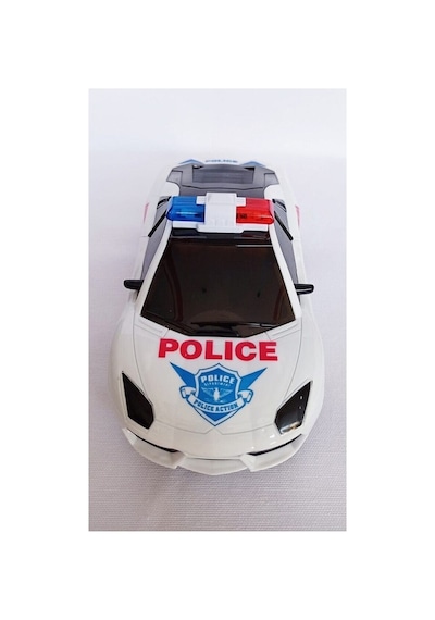 Işıklı Müzikli Polis Arabası - Çarp Dön Pilli Polis Arabası - Işıklı Sesli Oyuncak Araba Sabit Seçenek 1 Değeri
