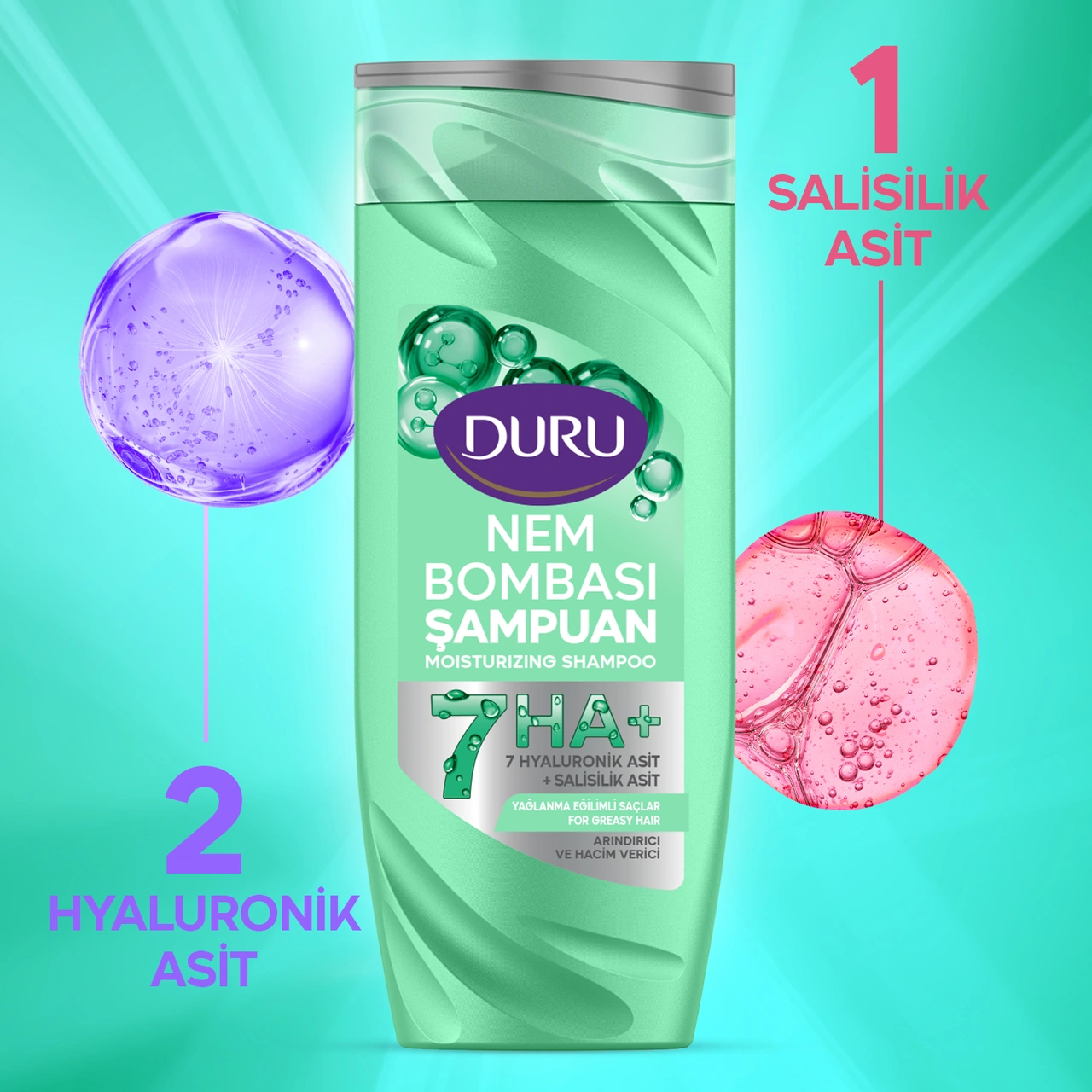 Duru Nem Bombası Yağlanma Eğilimli Saçlar İçin Arındırıcı Ve Hacim Verici Şampuan 4x400 Ml