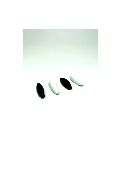 Royaleks 4 Adet Plastik Çengelli Eşarp Ve Şal İğnesi Siyah Beyaz 4 Cm Çok Renkli