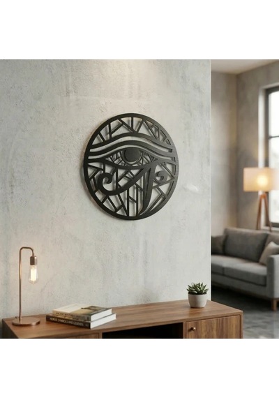 Horus Gözü Duvar Tablosu Mdf Lazer Kesim Geometrik Modern Duvar Süsü Eye Of Horus Dekor