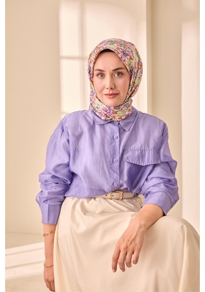 Silk Home Twill İpek Eşarp 11477-02 Ekru, Lila, Bej, Turuncu, Taba, Turkuaz