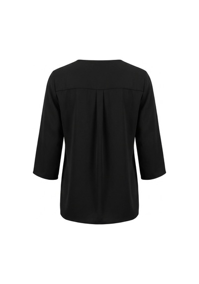 Hanezza Yarım Kol Krep Bluz Siyah - 4035099 Siyah