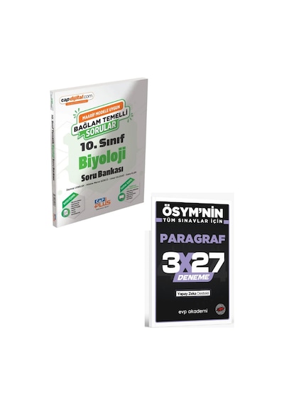 Çap 2027 10. Sınıf Biyoloji Plus Maarif Model Soru Bankası + Evp Akademi Paragraf