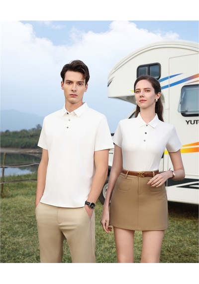 New Performance Premium Polo T-shirt 67.1% Nylon 22.0% Pamuk 10.9% Spandex Beyaz