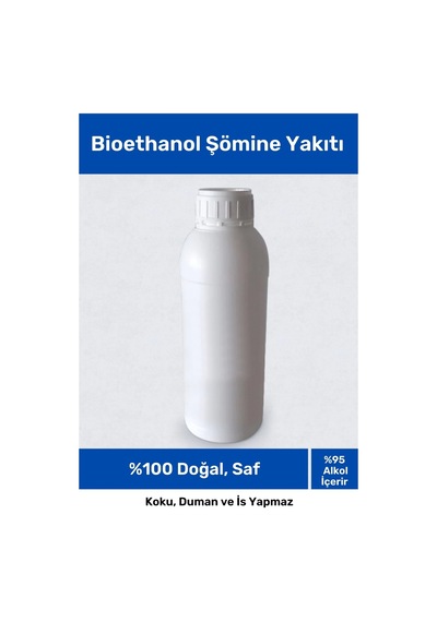 %100 Doğal Saf Temiz Çevre Dostu Sıvı Koku Yapmayan Bioethanol Şömine Yakıtı 1 Litre