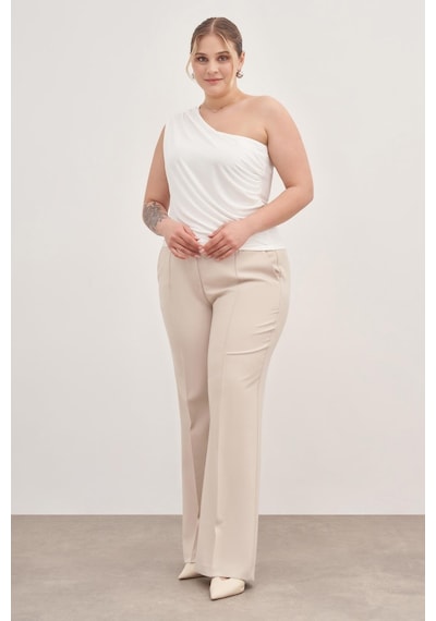 Myline Tek Omuz Drapeli Top-1759-beyaz Beyaz
