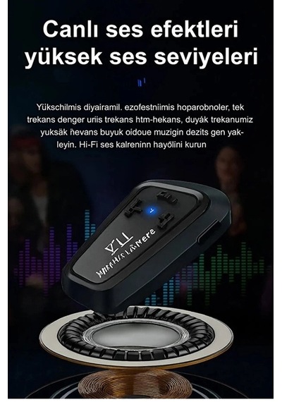 Y11 Bluetooth Kulaklık Mikrofonlu Motosiklet Kulaklığı İntercom B