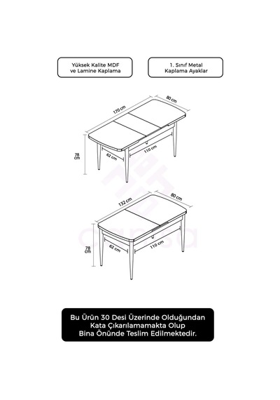 Canisa Tia Serisi 80x132 Açılabilir Mdf Mutfak Masası Barok Desen Masa Masa Barok Ahşap Desen Ayaklar Kahve Canisa Tia Serisi 80x132 Açılabilir Mdf Mutfak Masası Barok Desen Masa Masa Barok Ahşap Desen Ayaklar Kahve