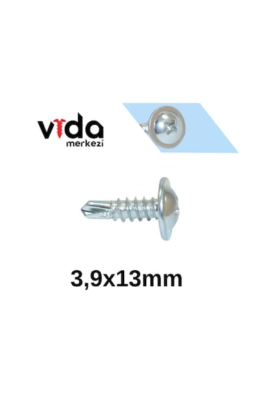 3,9x13 Mm Rysb Pul Başlı Matkap Uçlu Akıllı Vida - 1,000 Adet
