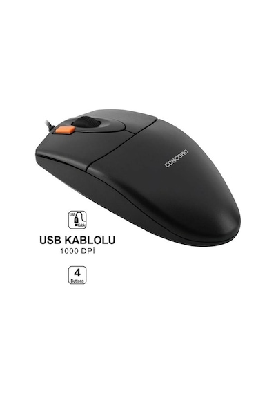 Concord C-1 Mouse Siyah