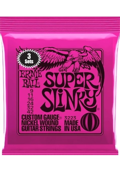Ernieball P03223 Super Slınky 3 Pack Elektro Tel 3'Lü Paket