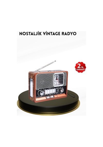 Nostaljik Radyo Şık Dekoratif Tasarım Ve Güvenli 2 Yıl  -  Lisinya